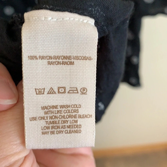 Free People - black, red, white flouncy tunic - Picture 7 of 11